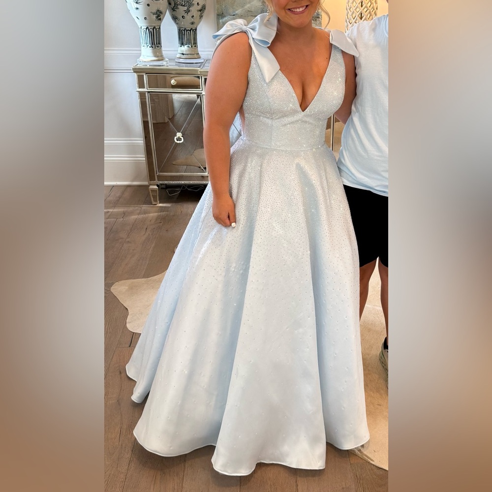 Elegant Ice Blue Gown